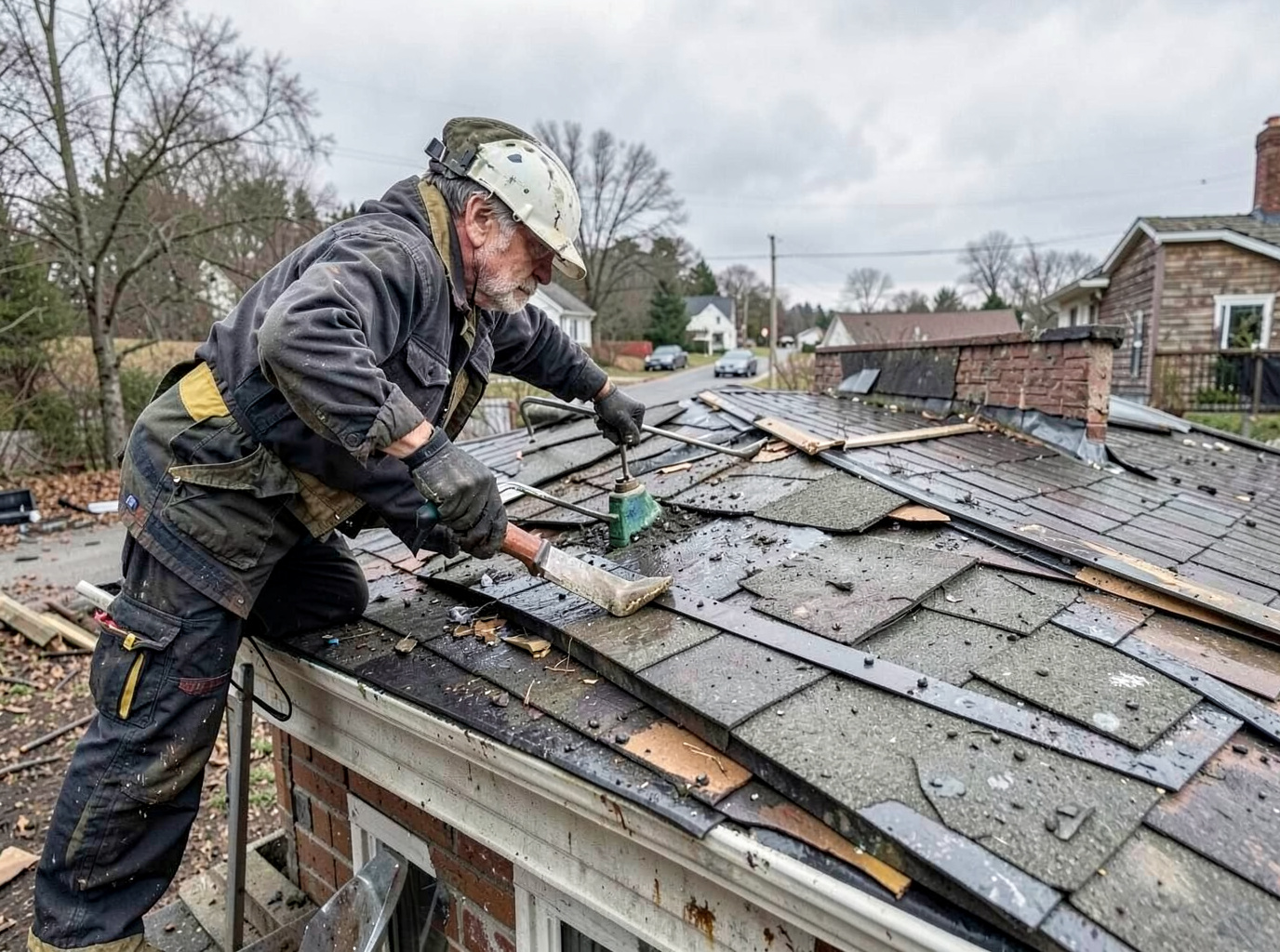 Storm Damage Roof Repair in Woodbury